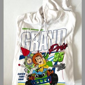 Disney's Toy Story Andy's Moving Day White Sweatshirt Woody and Buzz Lightyear